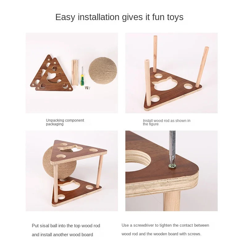 Cat-Play 360® | RASCADOR INTERACTIVO PARA GATOS ★ Diseño esférico exclusivo