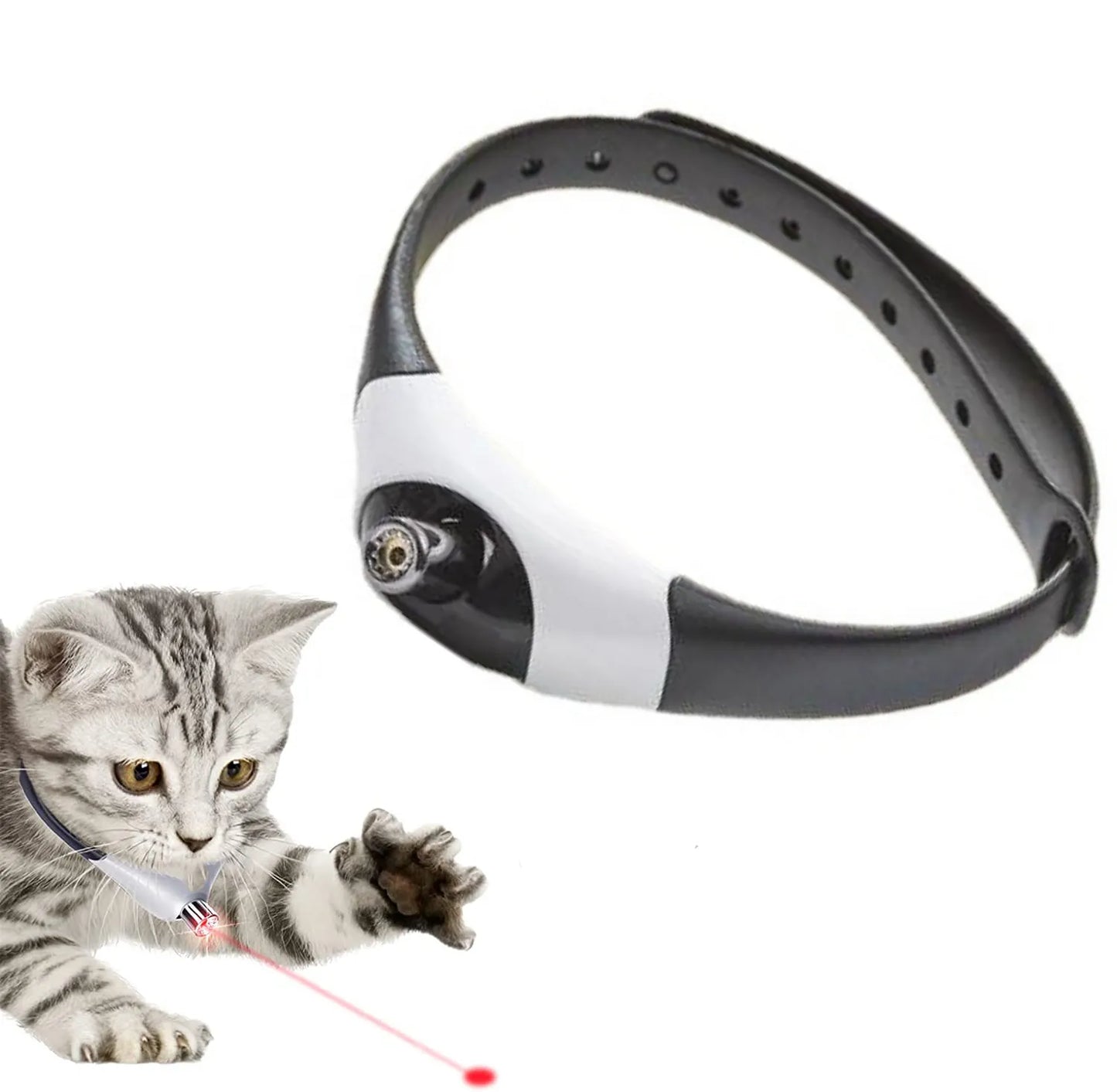 COLLAR LÁSER INTERACTIVO PARA GATOS™ Recargable por USB y perfecto para evitar enfermedades