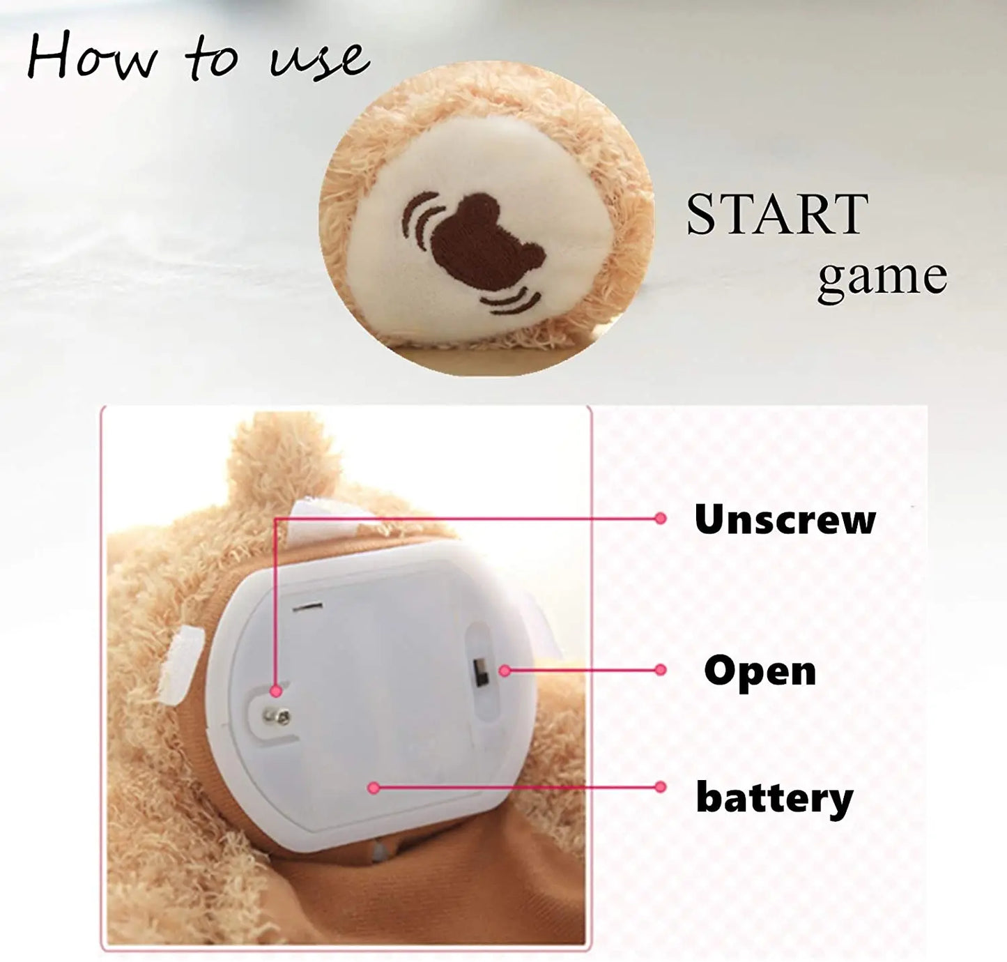 BeautyBear® | OSO DE PELUCHE INTERACTIVO PARA BEBÉS ★ Emite sonidos y se tapa la carita