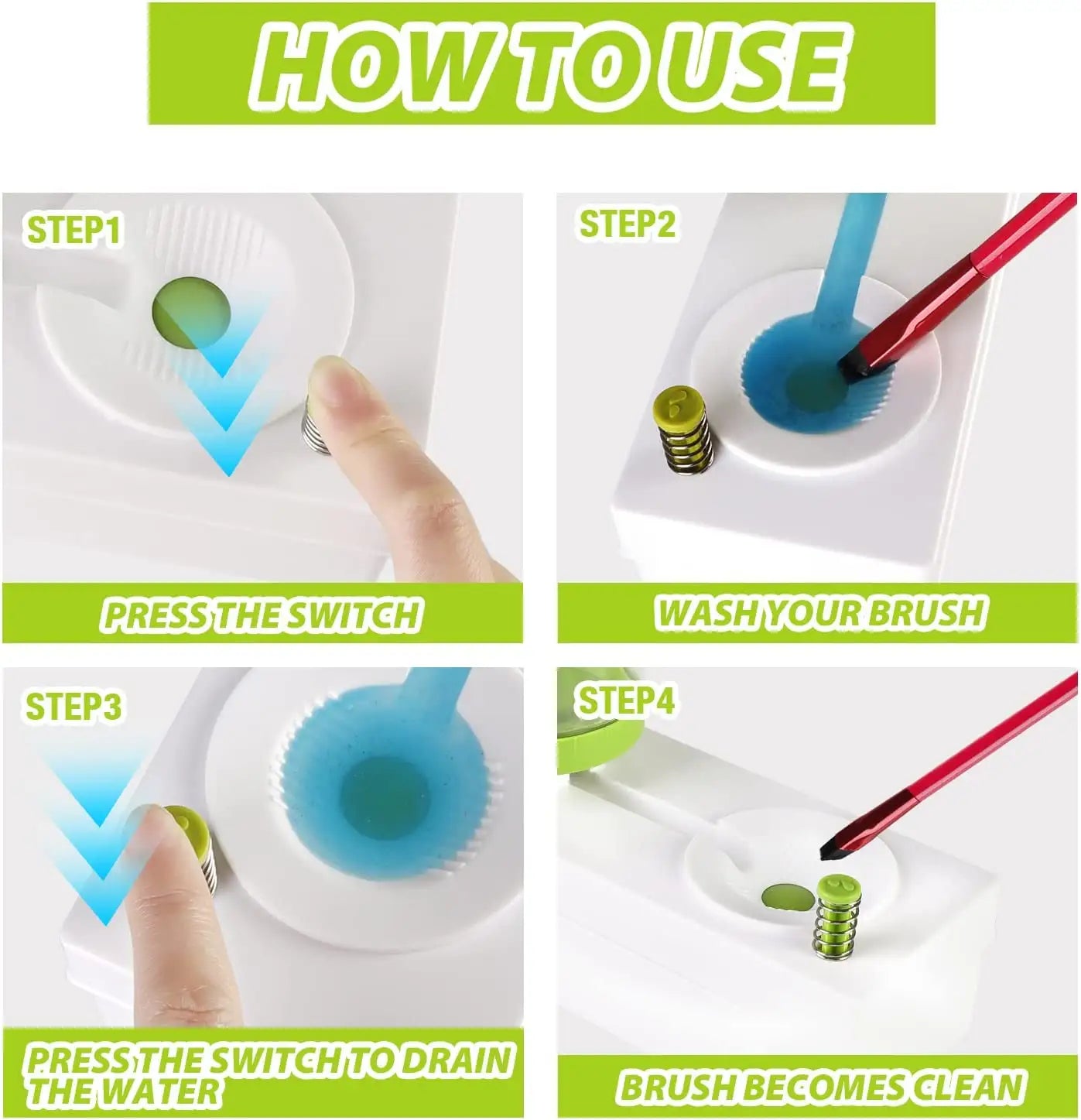 LIMPIADOR DE PINCELES AUTOMÁTICO ★ INSTACLEAN™ Fácil, rápido y sin desastres