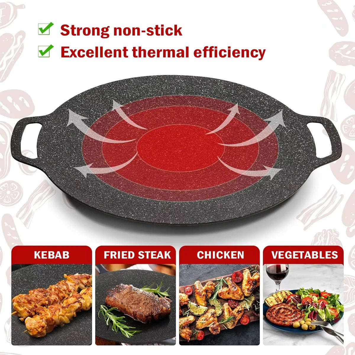 Natural Grill® | SARTÉN COREANO ANTIADHERENTE PARA BARBACOA ★ Para interiores y exteriores