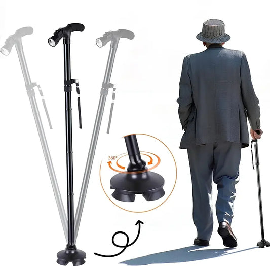 BASTÓN PLEGABLE CON LINTERNA ★ GLOW WALK™ Camina siempre con seguridad