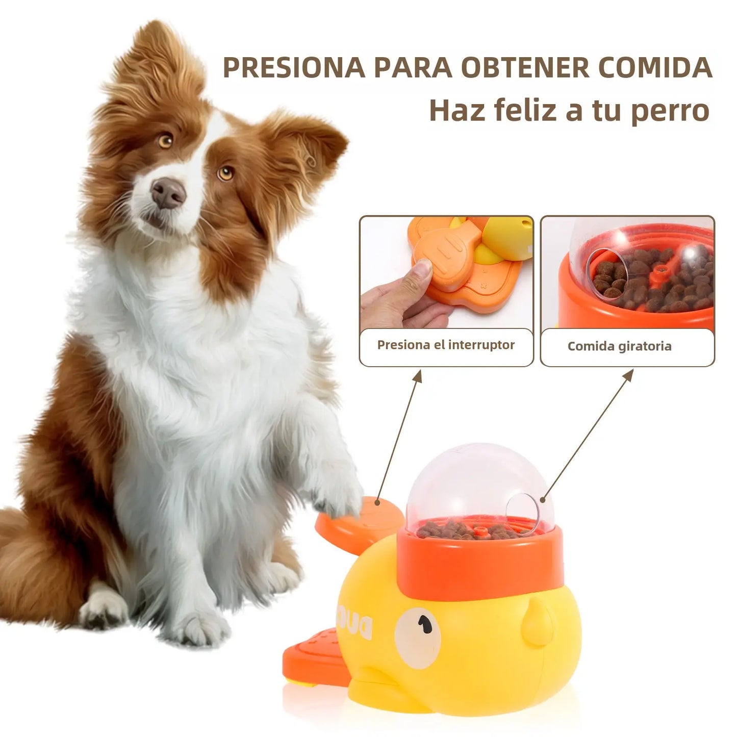 Ducky Bite® | COMEDERO INTERACTIVO 2 EN 1 ★ Ideal para perros y gatos