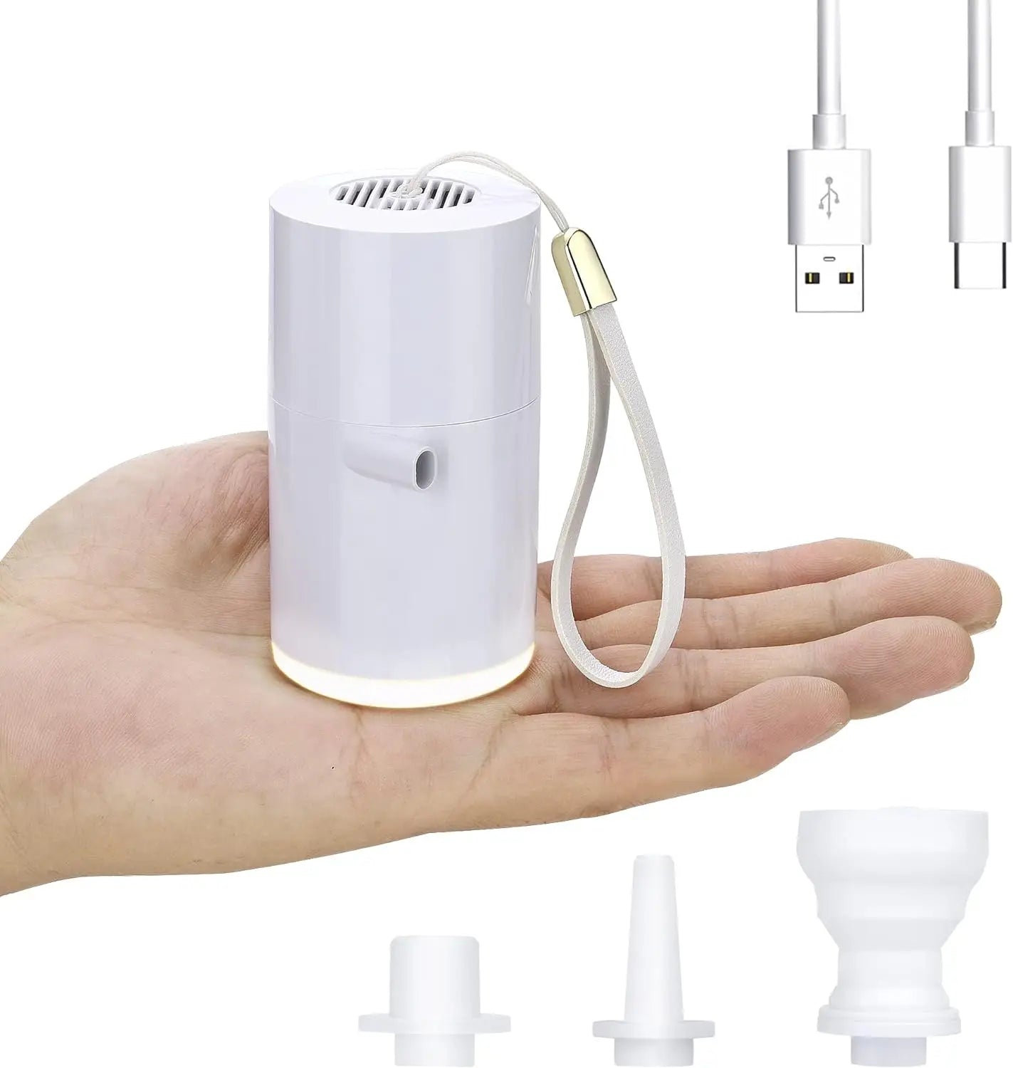 AirGlow PRO® | MINI BOMBA DE AIRE PORTÁTIL CON LÁMPARA INTEGRADA ★ 4 funciones en 1