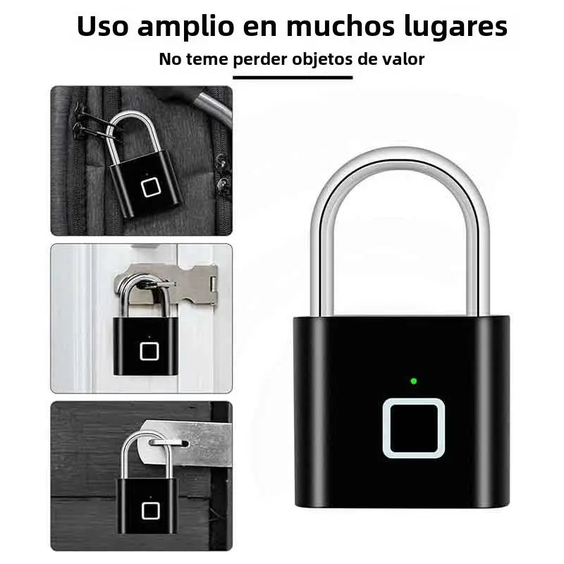 Pad-Lock® | CANDADO CON HUELLA DIGITAL ★ Se desbloquea en solo 0,5 segundos