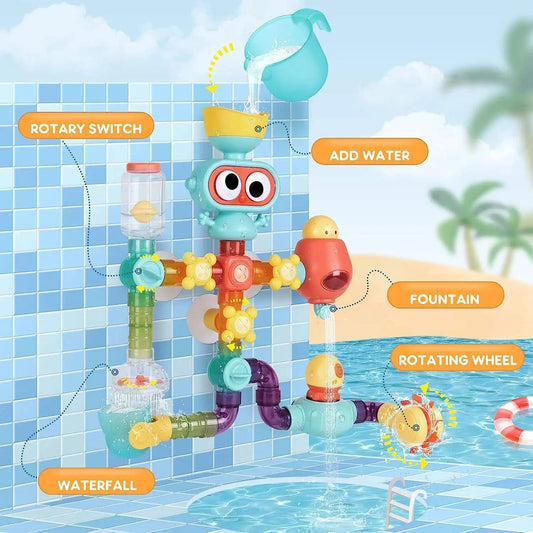 WaterPlay® | SET TUBERÍAS DE JUGUETE PARA EL BAÑO DE LOS NIÑOS x18 PCS★ Diversión sin igual
