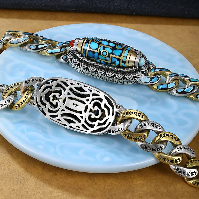 LuckyCharm® Pulsera Turquesa Mantra ★ Atrae buena suerte y buena fortuna