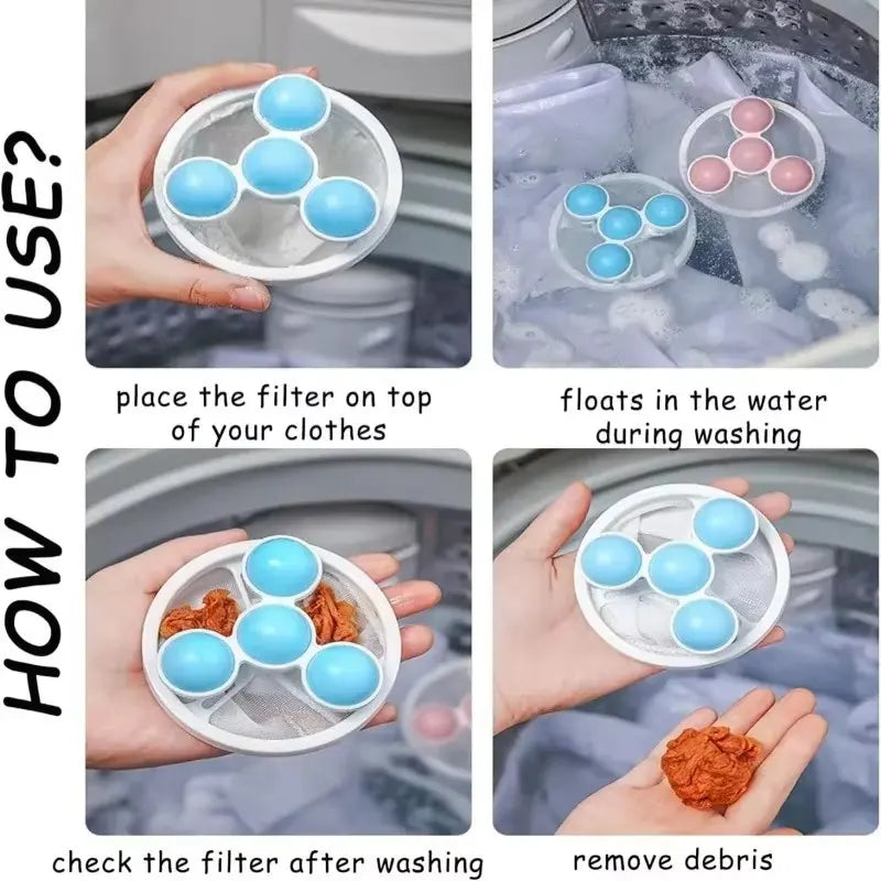 RECOGEDORES REUTILIZABLES PARA LAVADORA X2 PIEZAS® Perfectos para pelos, motas y pelusas