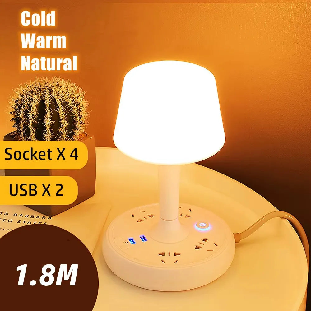 LÁMPARA CON ENCHUFES MULTIFUNCIONAL ★ MULTIGLOW™