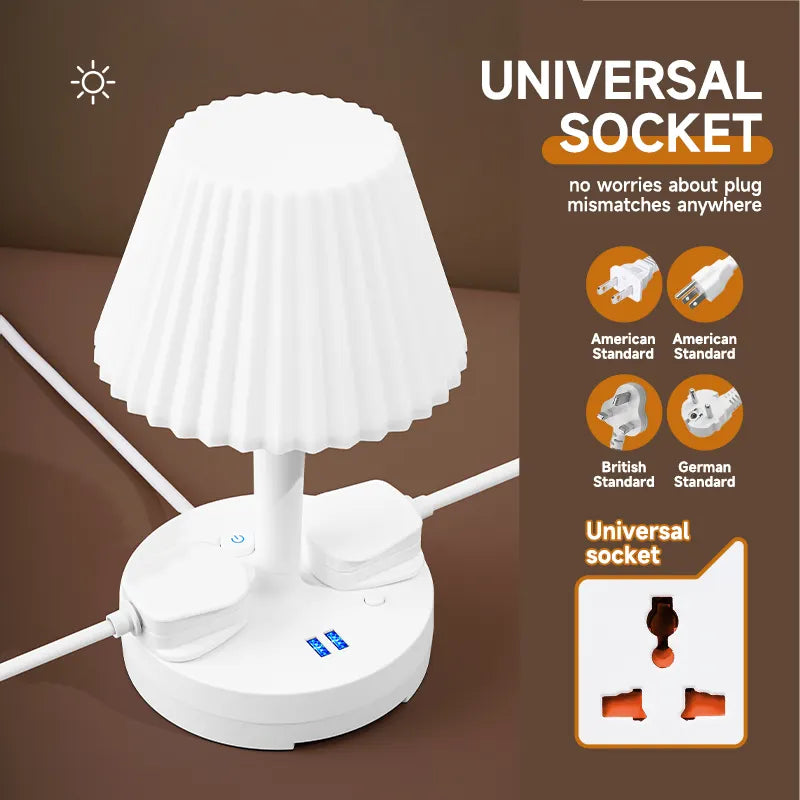 LÁMPARA CON ENCHUFES MULTIFUNCIONAL ★ MULTIGLOW™