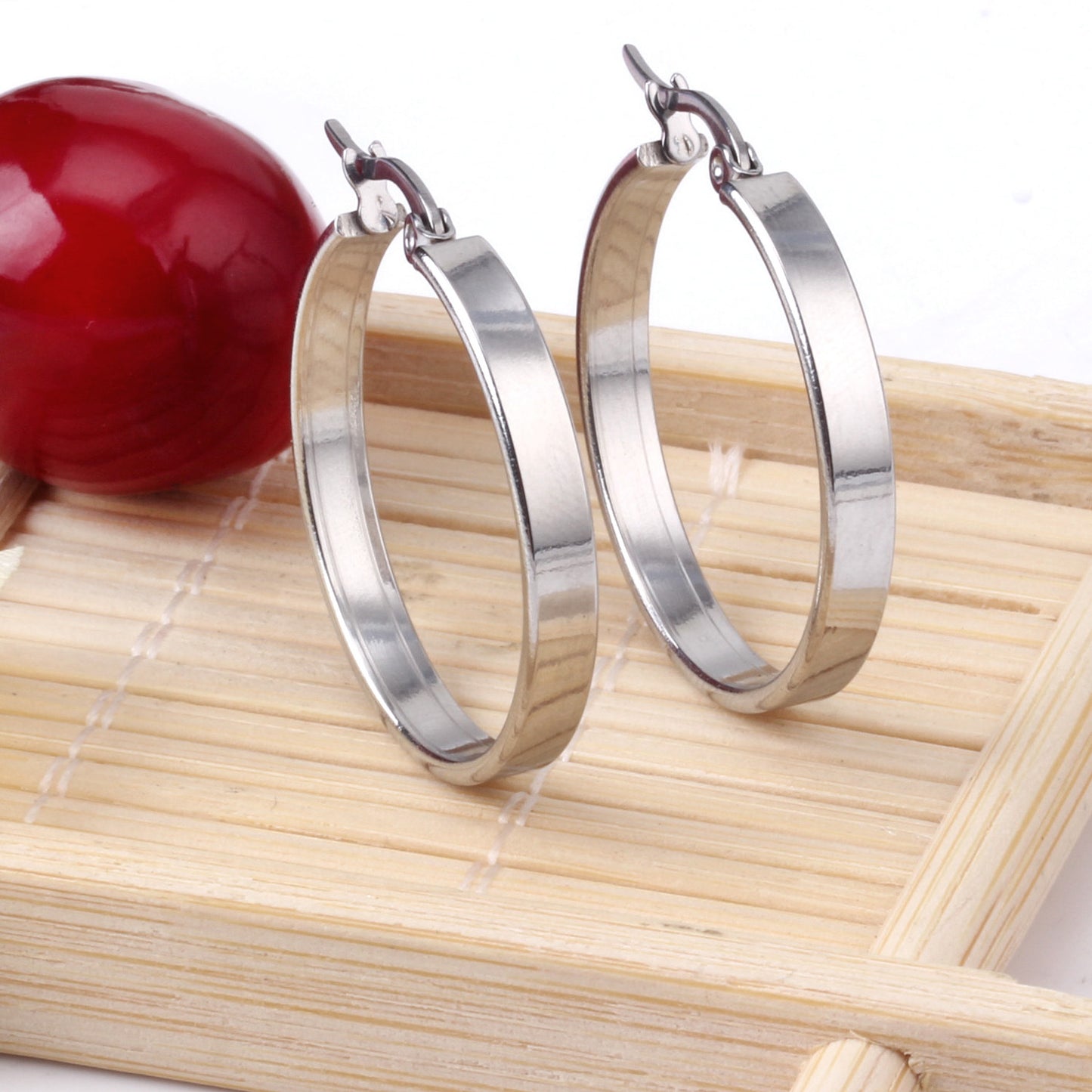 SilverDeluxe® | ELEGANTES ARETES DE ARO HUGGIE ★ Hipoalergénicos de plata 925