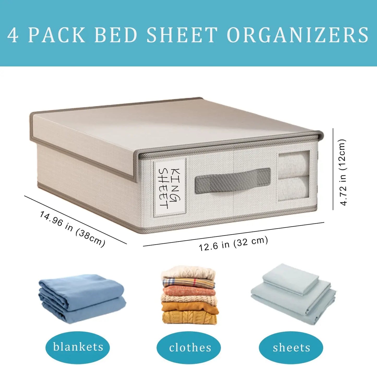 SpaceMax™ | ORGANIZADOR DE SÁBANAS PLEGABLE ★ Optimiza espacio en tu clóset