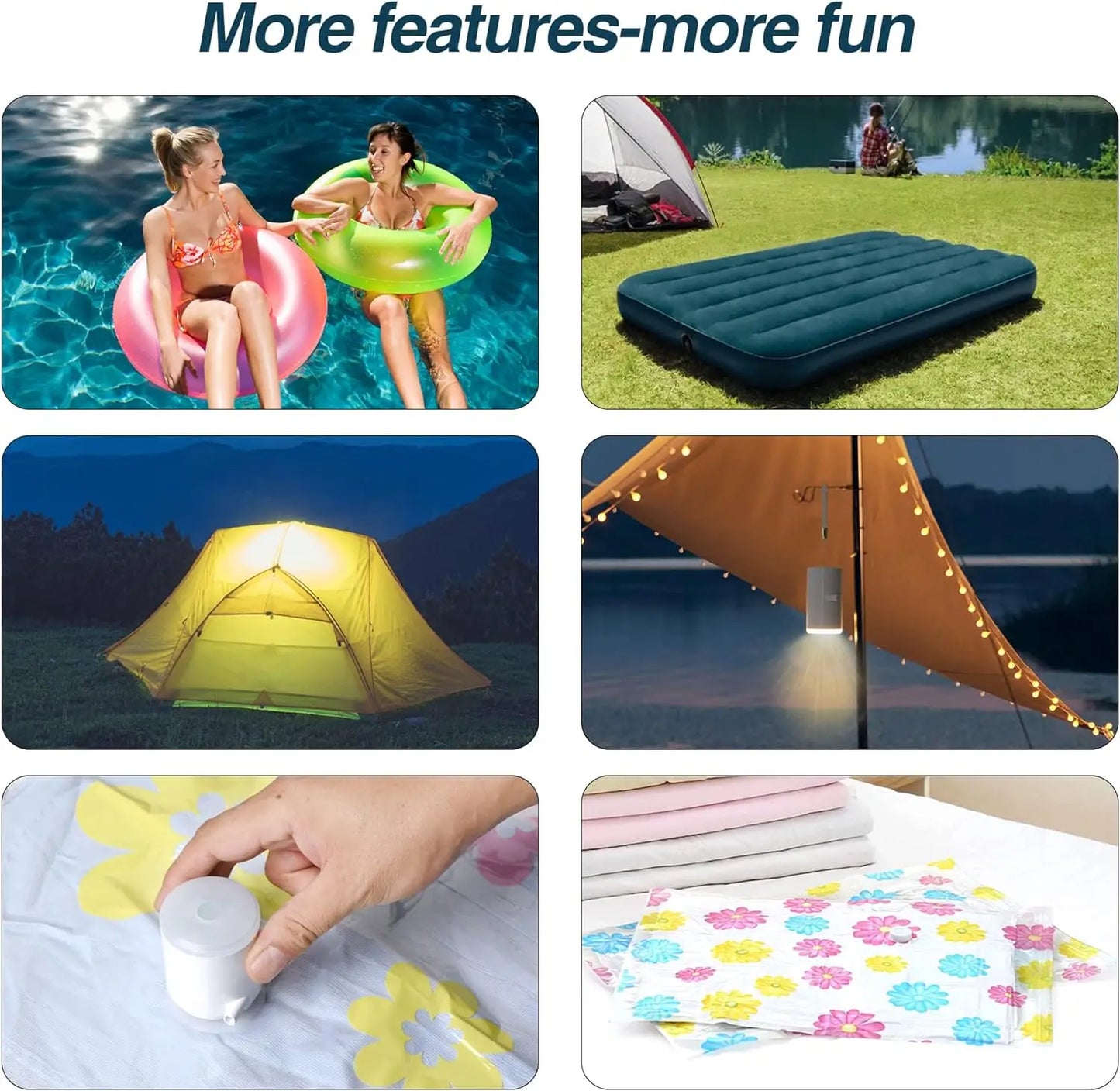 AirGlow PRO® | MINI BOMBA DE AIRE PORTÁTIL CON LÁMPARA INTEGRADA ★ 4 funciones en 1