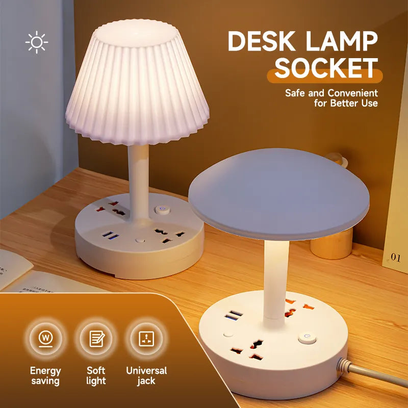 LÁMPARA CON ENCHUFES MULTIFUNCIONAL ★ MULTIGLOW™