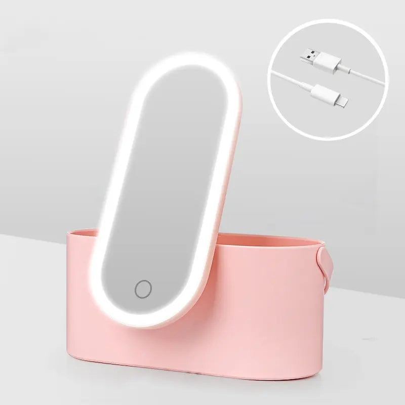 GlamBox PRO® CAJA DE MAQUILLAJE CON ESPEJO LED 360 ★ Funcional, práctica y estética