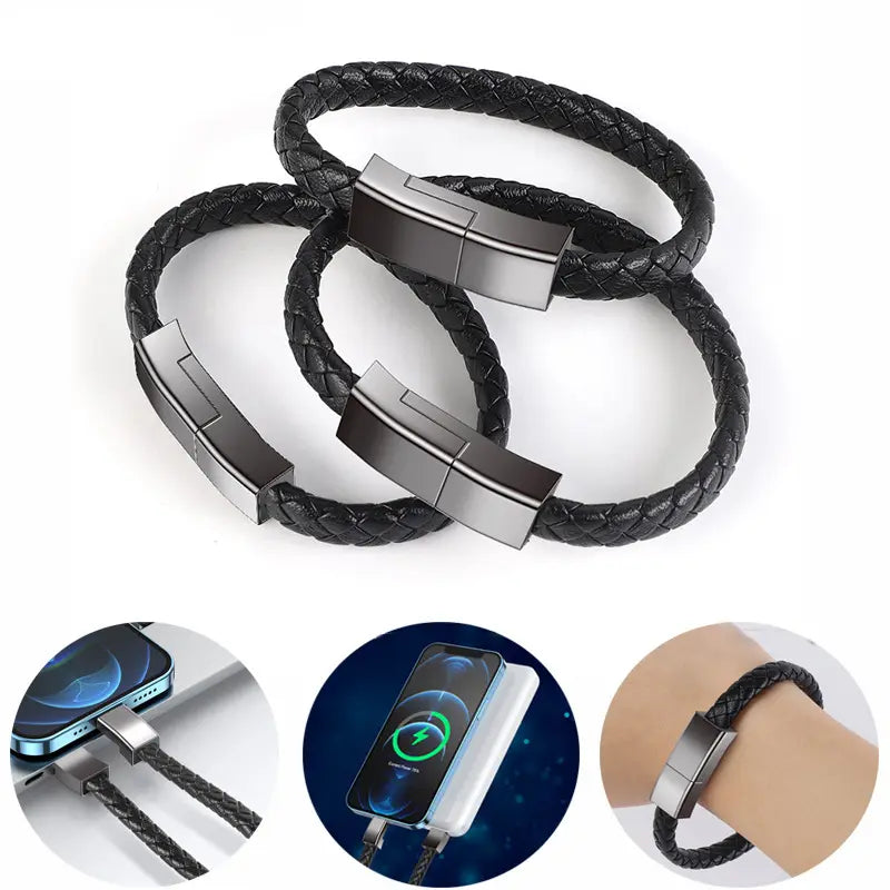 PULSERA CON CABLE DE CARGA RÁPIDA PARA iOS / ANDROID / TIPO C®