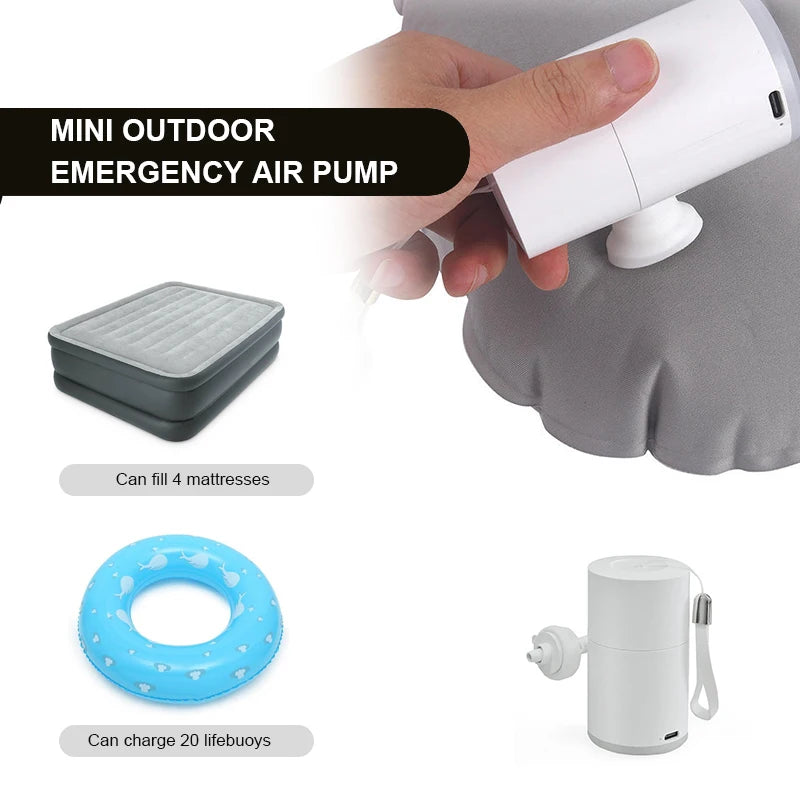 AirGlow PRO® | MINI BOMBA DE AIRE PORTÁTIL CON LÁMPARA INTEGRADA ★ 4 funciones en 1