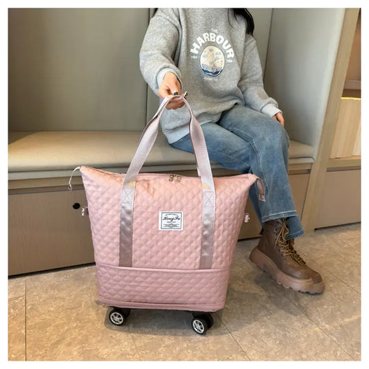 TravelBAG® | ELEGANTE BOLSO DE VIAJE PLEGABLE CON RUEDAS DESMONTABLES
