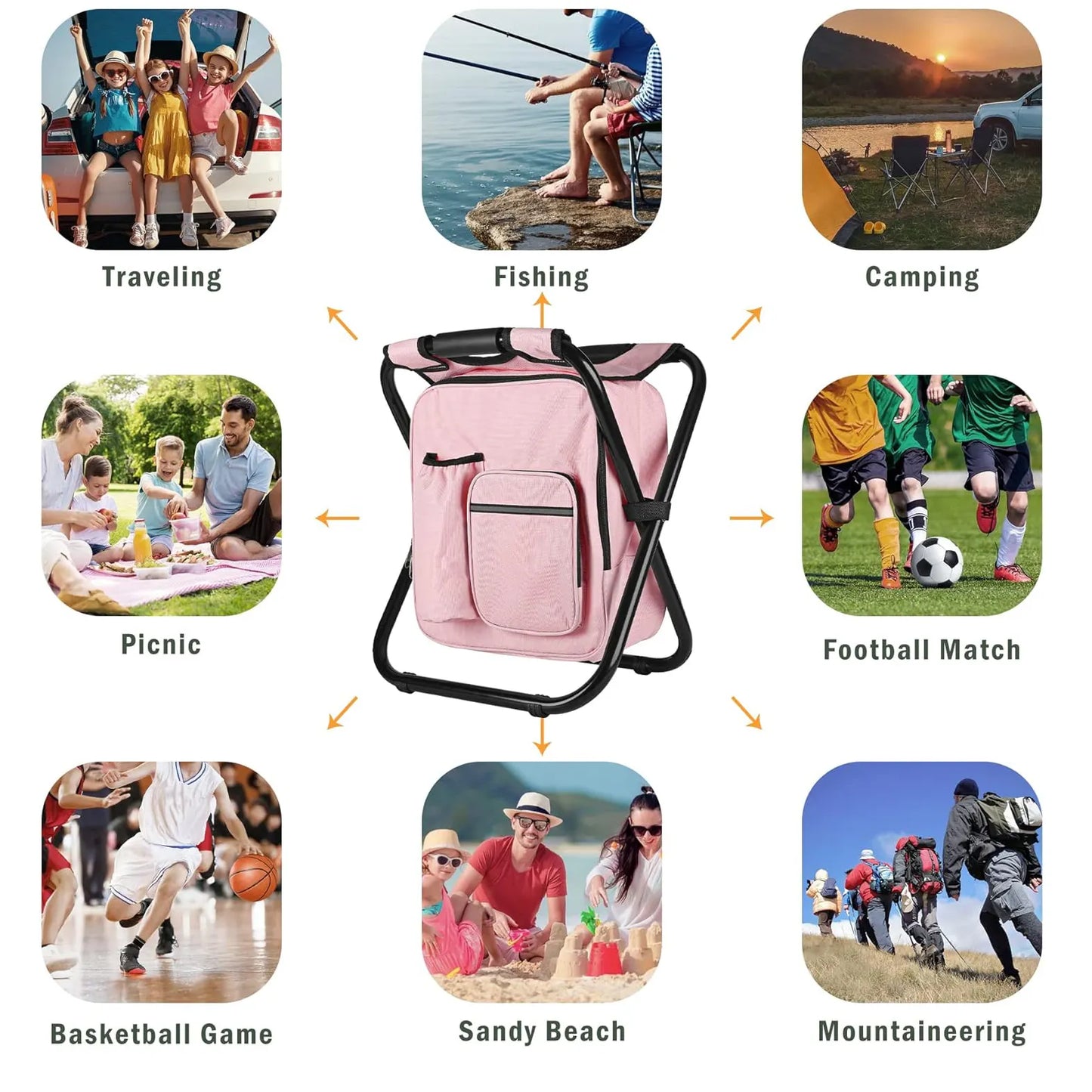 SitPack PRO® | BOLSO DE VIAJE CON SILLA PLEGABLE ★ Ideal para camping, viajes, senderismo, etc...