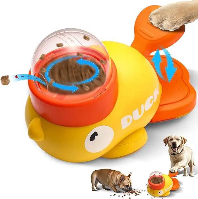 Ducky Bite® | COMEDERO INTERACTIVO 2 EN 1 ★ Ideal para perros y gatos