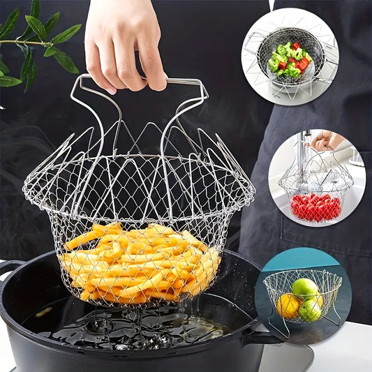 CESTA PLEGABLE PARA FREIR ALIMENTOS ★ FLEXICHEF™ X2 PIEZAS