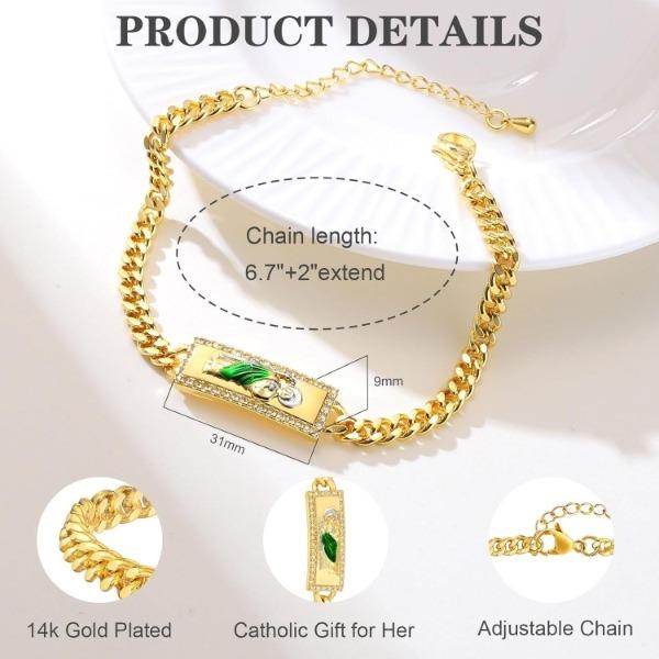 Saint Shine® | BRAZALETE RELIGIOSO SAN JUDAS TADEO ★ Atrae amor, felicidad & abundancia