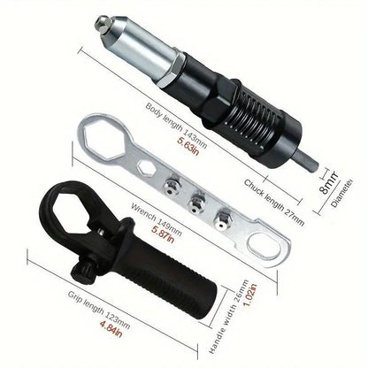 RivetX™ Kit Pistola Remachadora Adaptable a Taladro