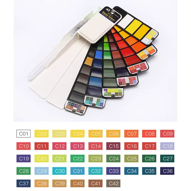 WaterColor™ KIT DE ACUARELAS + PINCEL ★ Set x 33 colores vibrantes