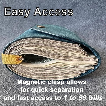 CashMaster™ Cartera De Cuero Para Dinero Efectivo