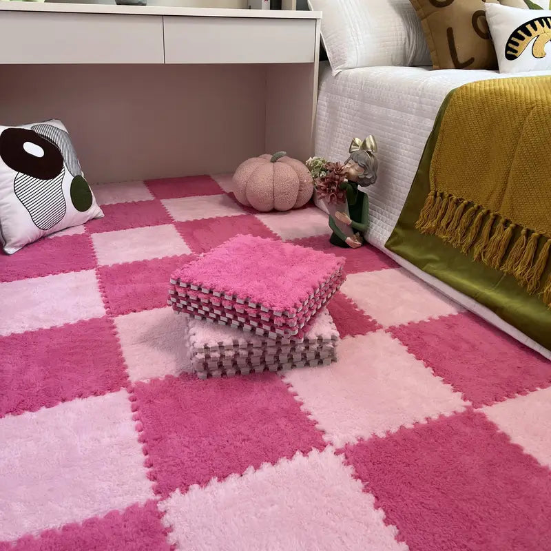 CozyPuzzle™ | ALFOMBRILLA MODULAR  ROMPECABEZAS X10 PIEZAS ★ Felpa suave & fácil de lavar