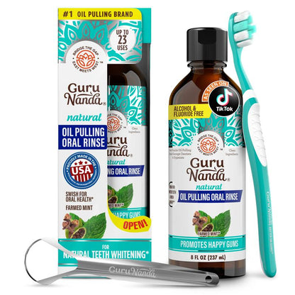 FreshMint™ Enjuague Bucal + Raspa Lengua + Cepillo de dientes