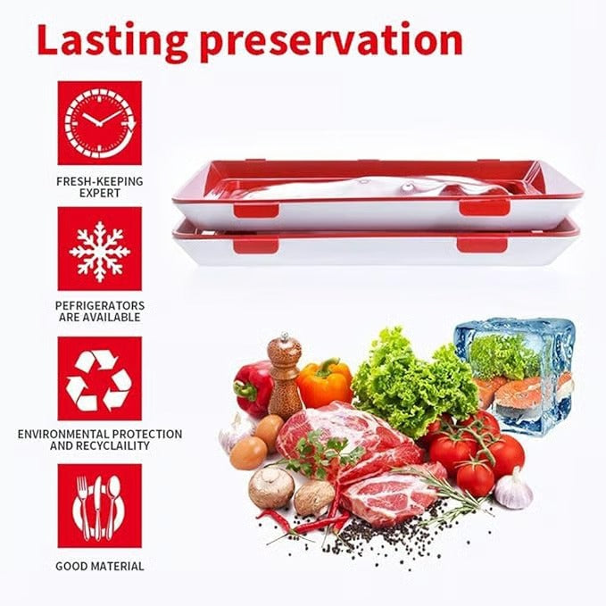 FreshTray™ | BANDEJAS CONSERVADORAS X3 PCS ★ Alimentos siempre frescos