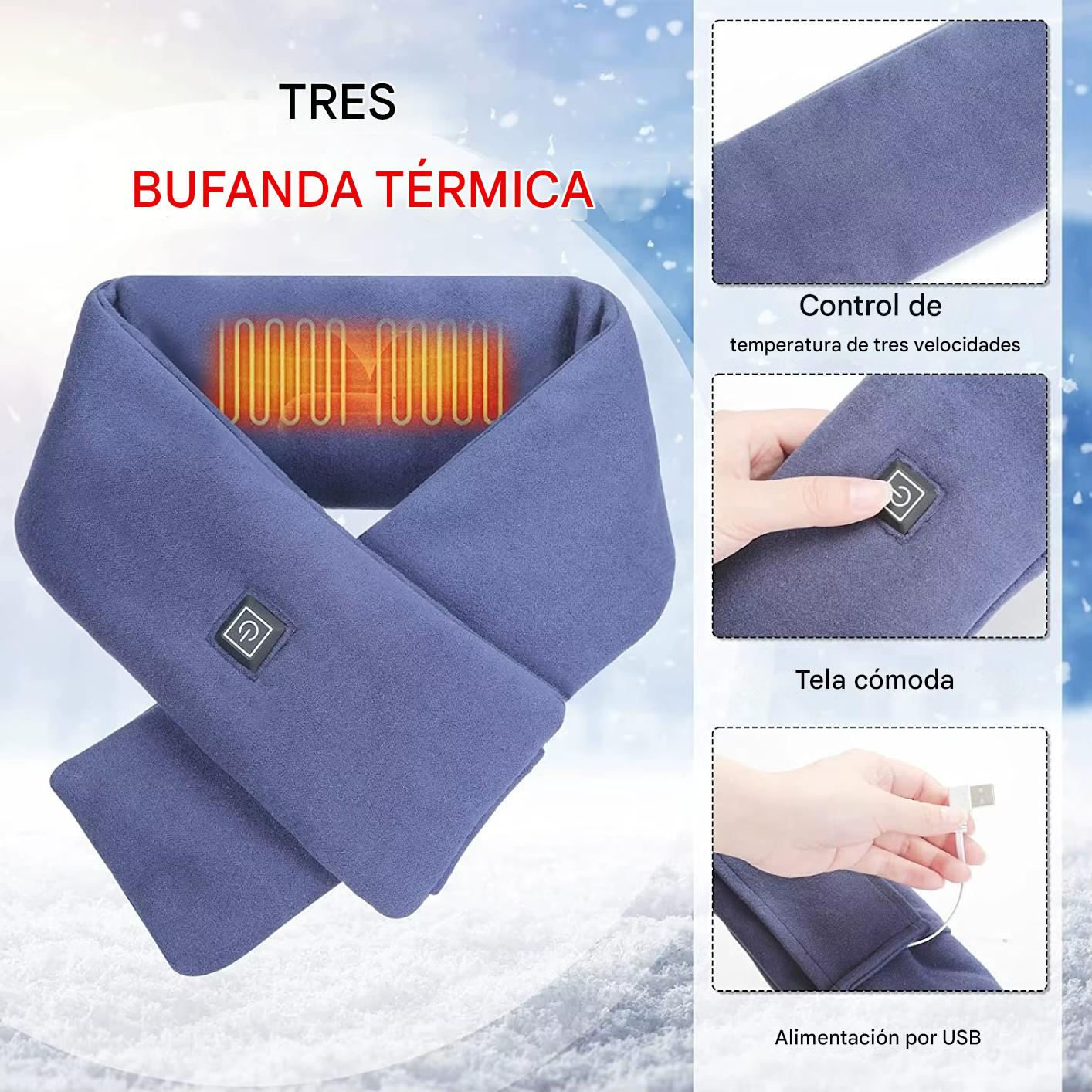 Cool OFF® | BUFANDA CON CALEFACCIÓN ★ Escudo contra el frío - Recargable por USB