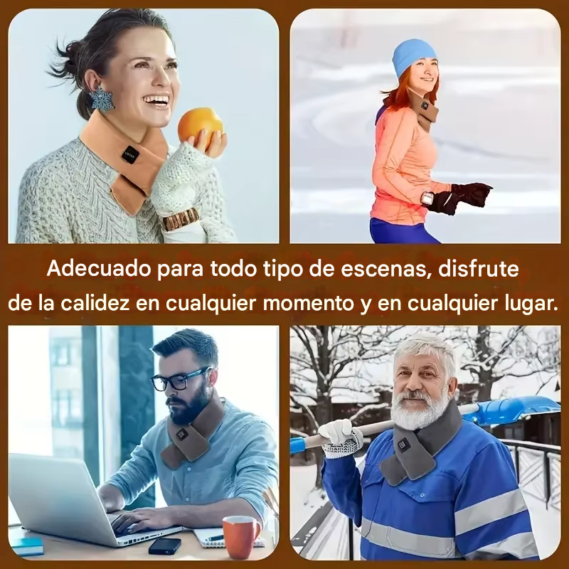 Cool OFF® | BUFANDA CON CALEFACCIÓN ★ Escudo contra el frío - Recargable por USB