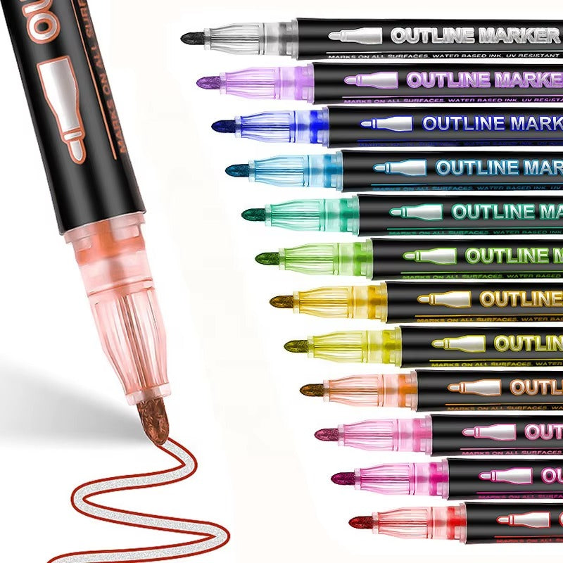 GlitterDraw™ Marcadores Brillantes Premium X12 PCS