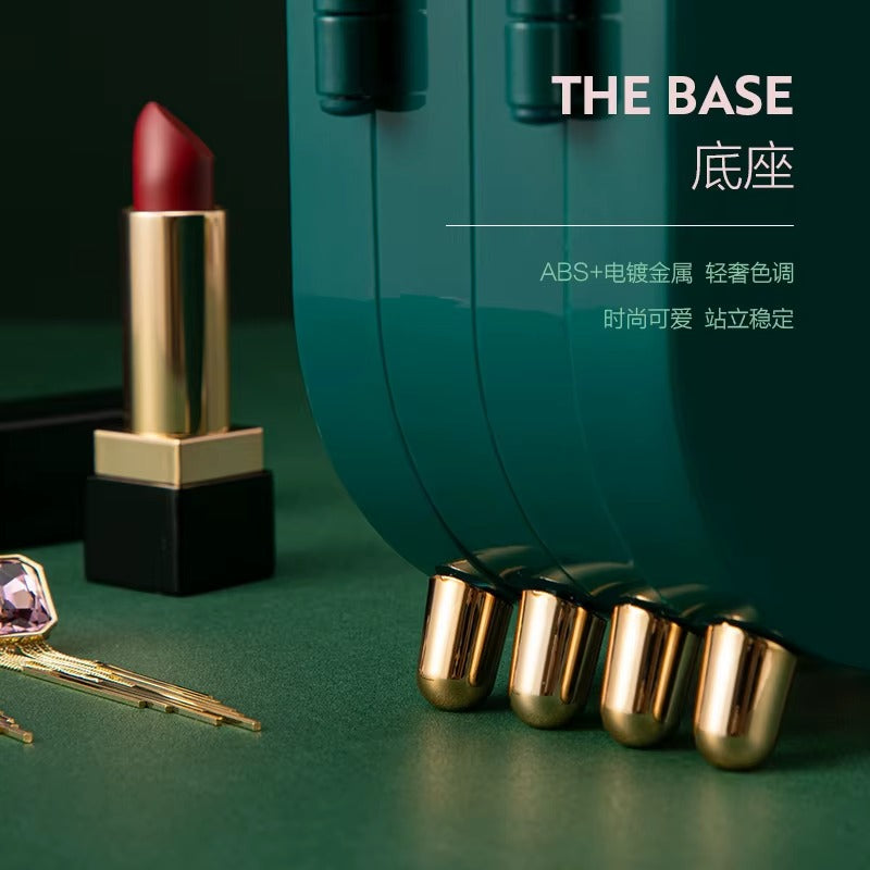 JewelMax™ Joyero Multicapas Plegable con Espejo