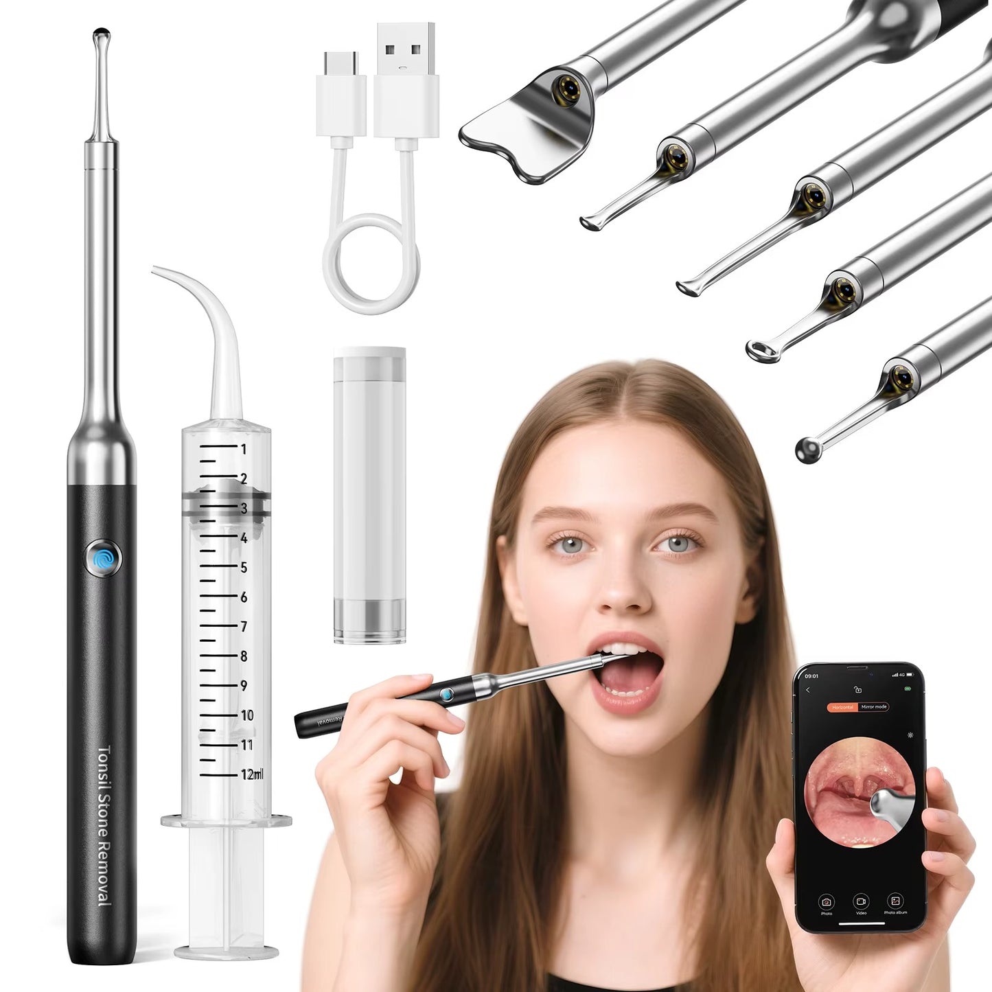 CleanLens™ Kit Limpiador de Cálculos Amigdalinos