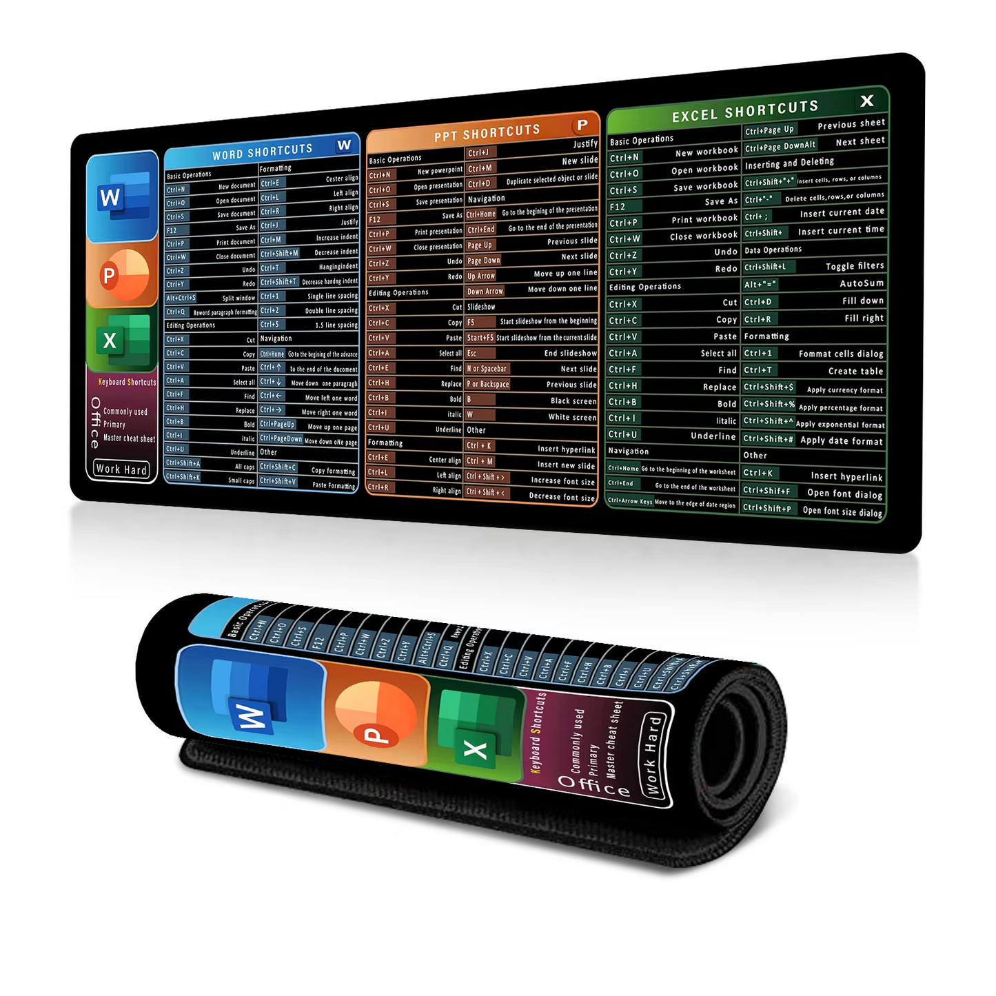 OfficeHack® | ALFOMBRILLA DE ESCRITORIO CON COMANDOS ★ Potencia tu trabajo fácilmente