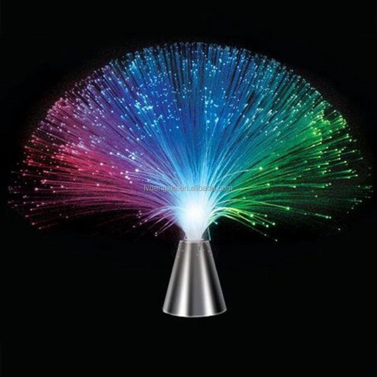 AuroraGlow™ Elegante Lámpara de Fibra Óptica
