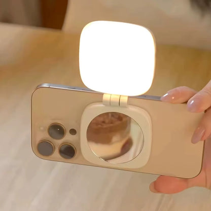 GlowPRO® Luz LED Magnética para Celular Con Espejo