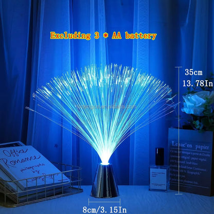AuroraGlow™ Elegante Lámpara de Fibra Óptica