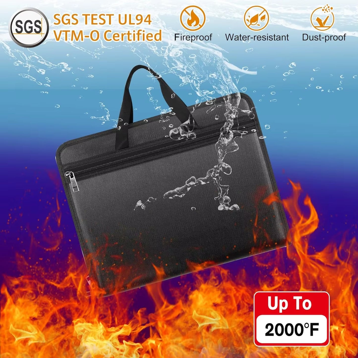 FolderMAX™ | MALETA ORGANIZADORA DE DOCUMENTOS ★ Resistente al fuego y a la humedad