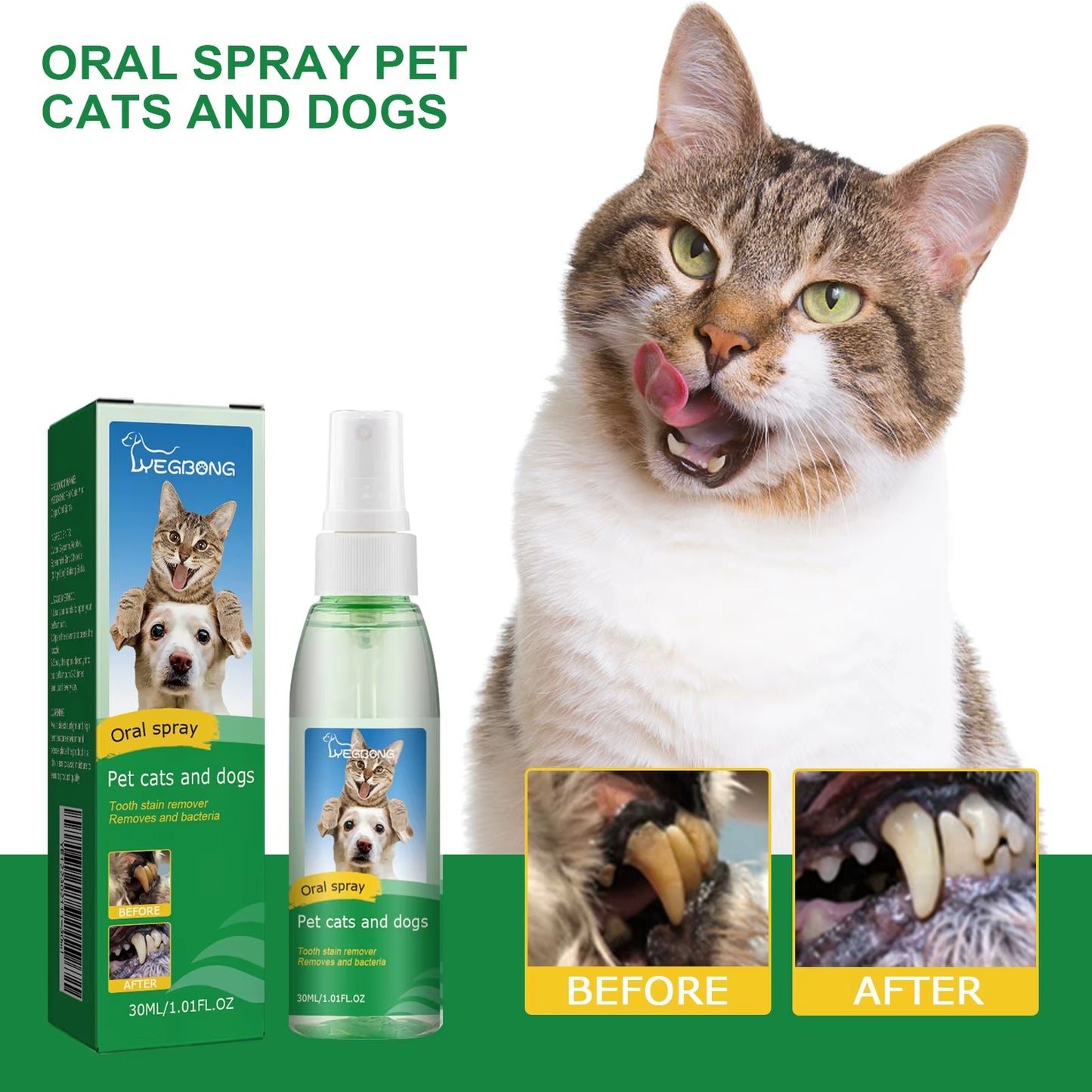 PawFresh™ Spray De Limpieza Bucal Para Perros y Gatos