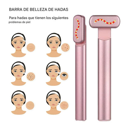 VitaLight® Varita Masajeadora Facial Con Luz Roja 4 en 1