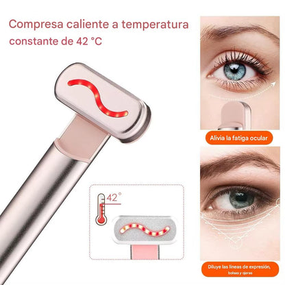 VitaLight® Varita Masajeadora Facial Con Luz Roja 4 en 1