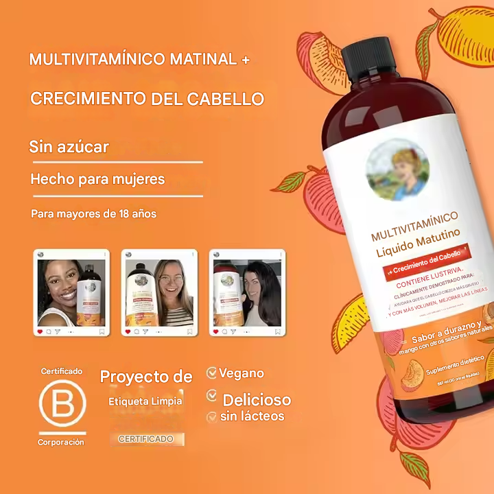HairVital® | MULTIVITAMÍNICO CON BIOTINA ★ Ayuda al crecimiento del cabello y reducción de arrugas