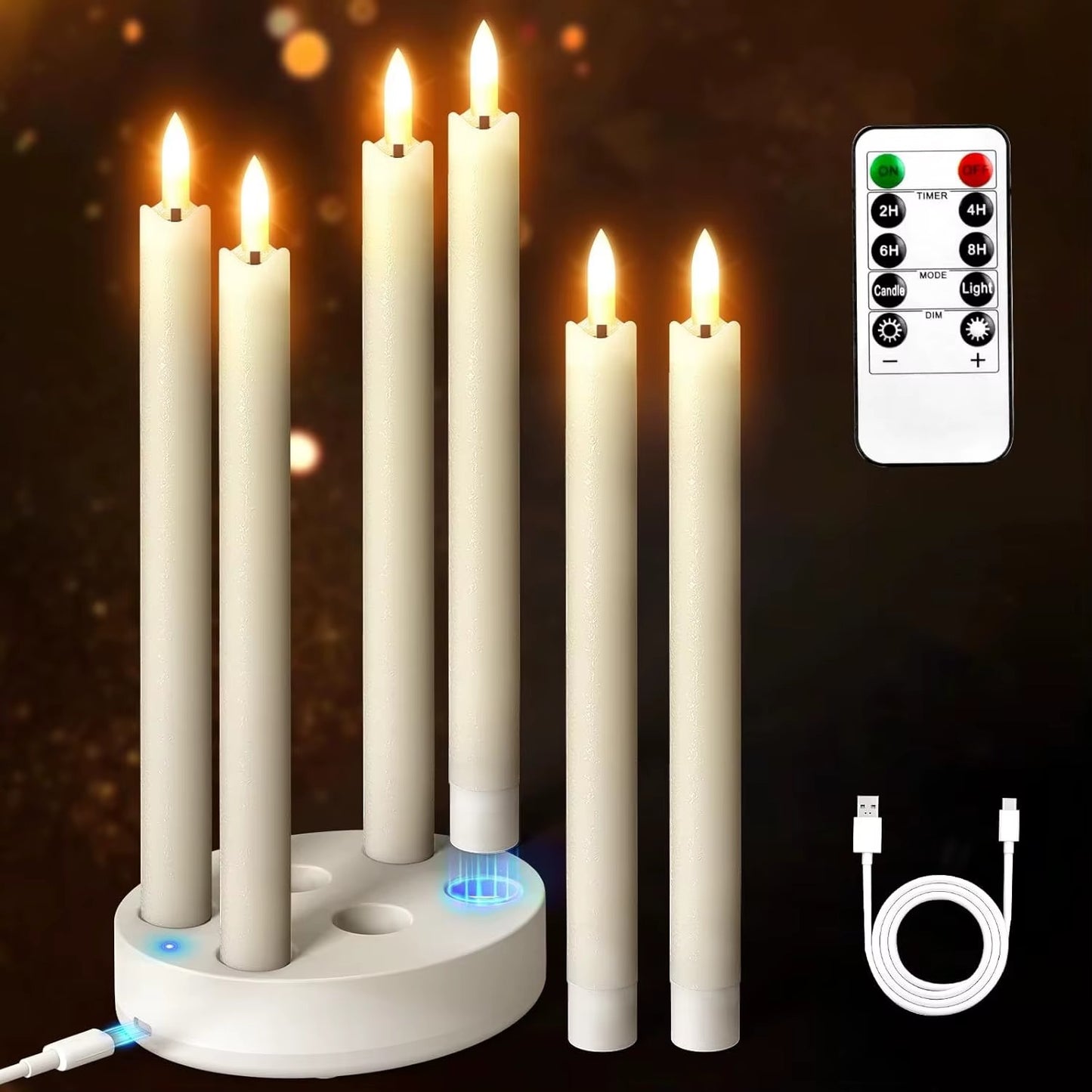 CozyLight™ Set X6 PCS Velas LED Recargables