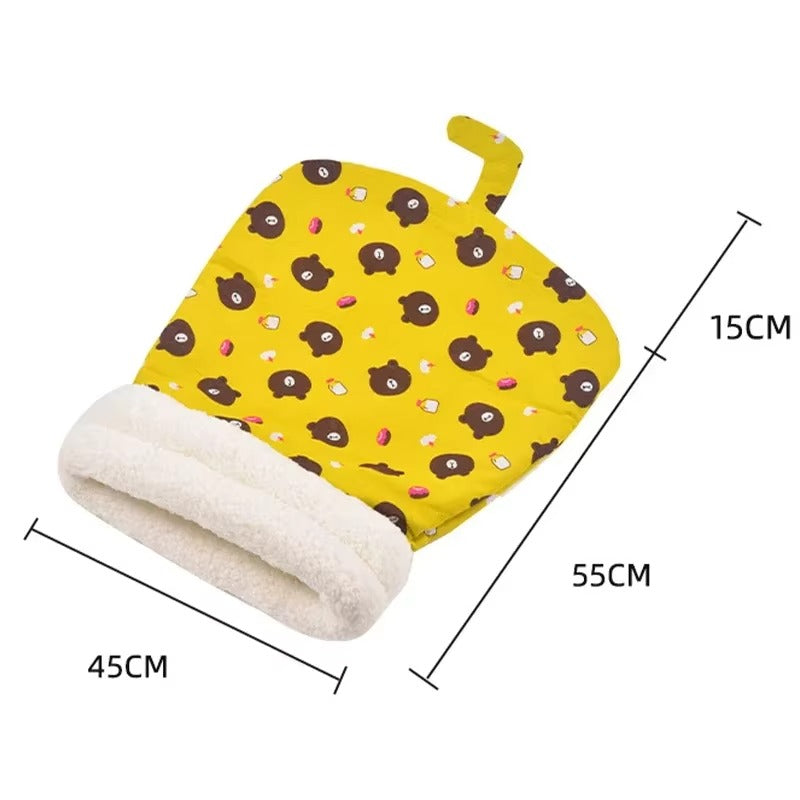 PurrCave® SACO DE FELPA PARA GATOS ★ Descanso total y acogedor