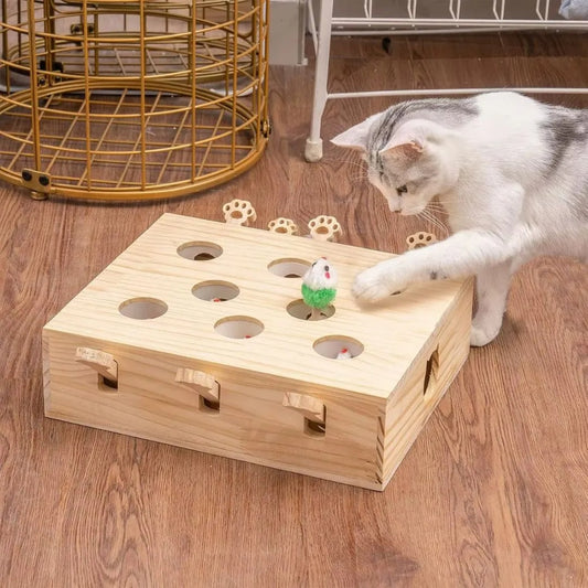 PurrQuest™ Juguete Interactivo de Madera Para Gatos