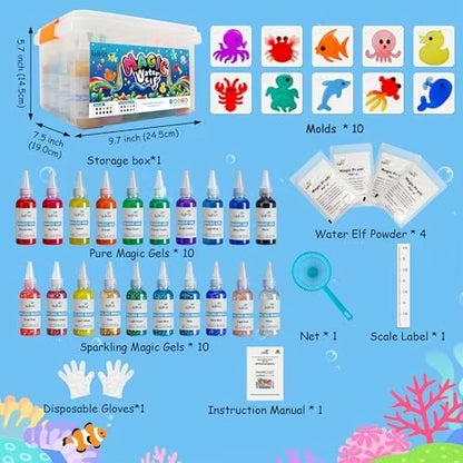 MagicWater® Kit De Gel & Moldes Para Hacer Figuras